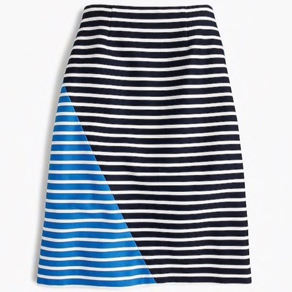 J. Crew Dresses & Skirts - J. Crew Colorblock Striped Skirt in Blue